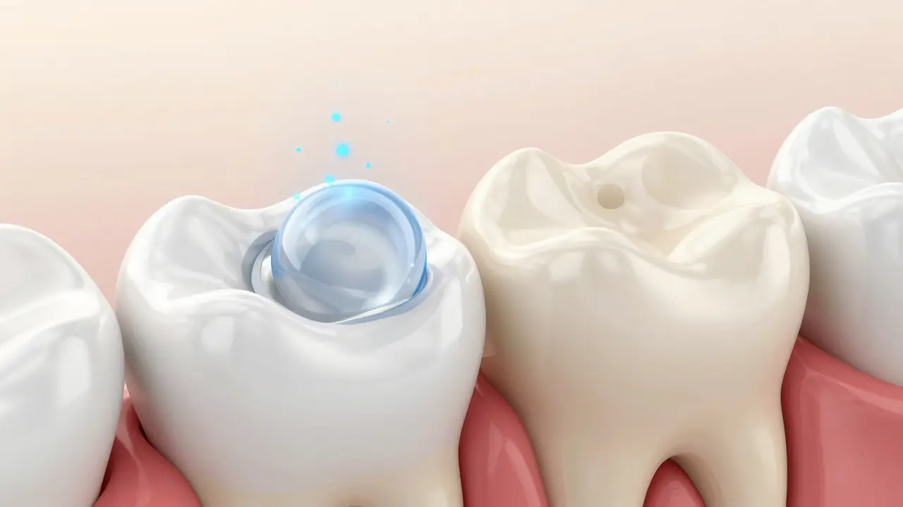 Porovnání skloionomerní plomby s uvolňováním fluoridů
