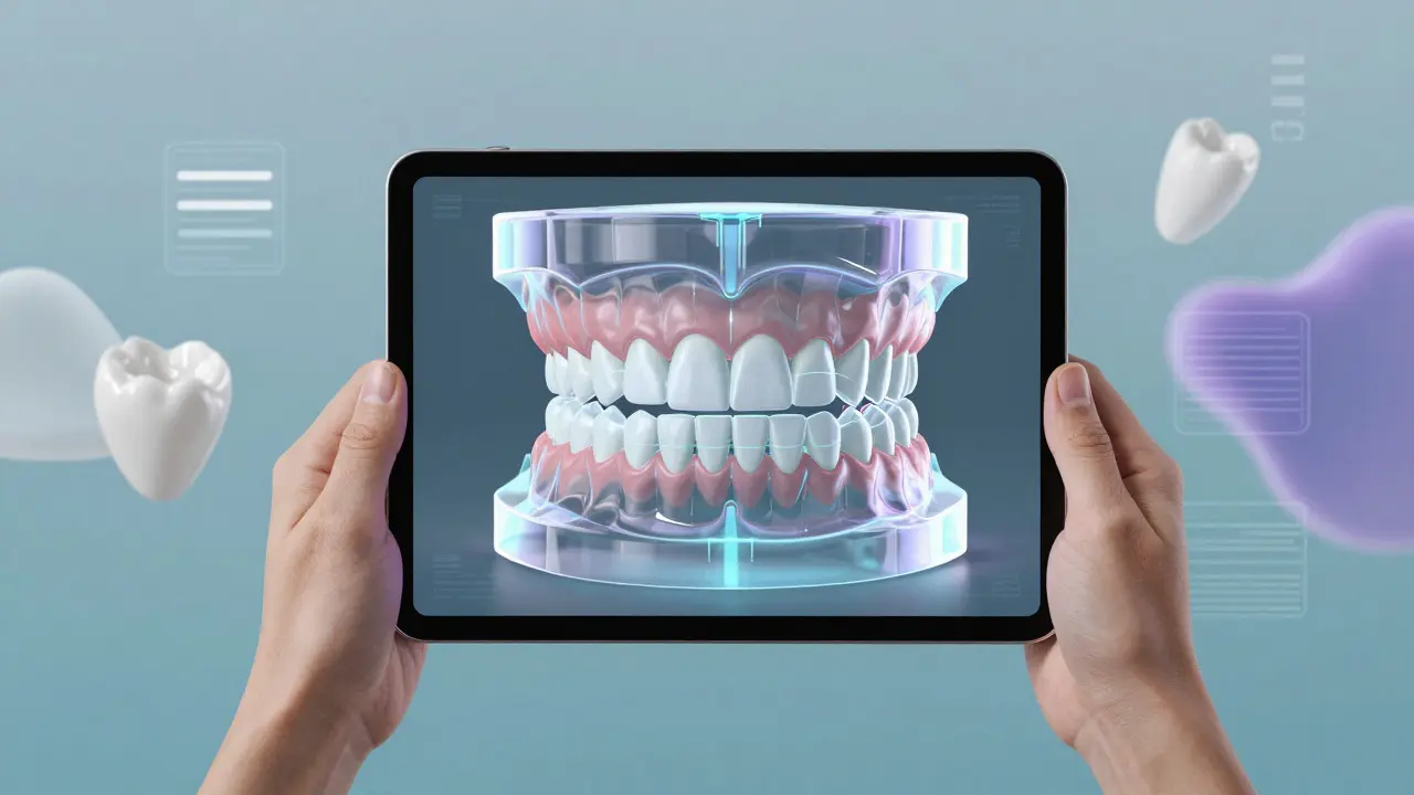 Digitální simulace úsměvu pomocí 3D modelu čelisti a zubů
