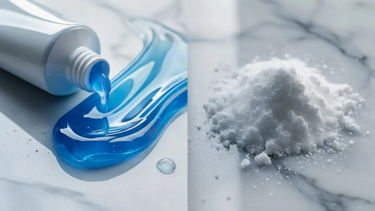 Srovnání fluoridové zubní pasty a hydroxyapatitového prášku
