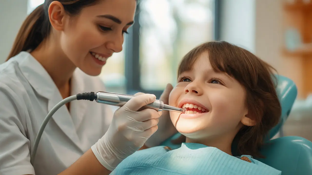 Dětská dentální hygiena s odstraněním zubního kamene ultrazvukem