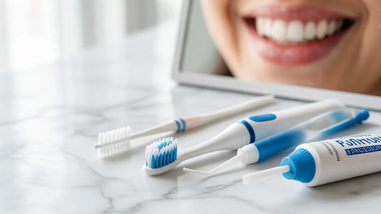 Hygienické pomůcky pro čištění zubů s rovnátky